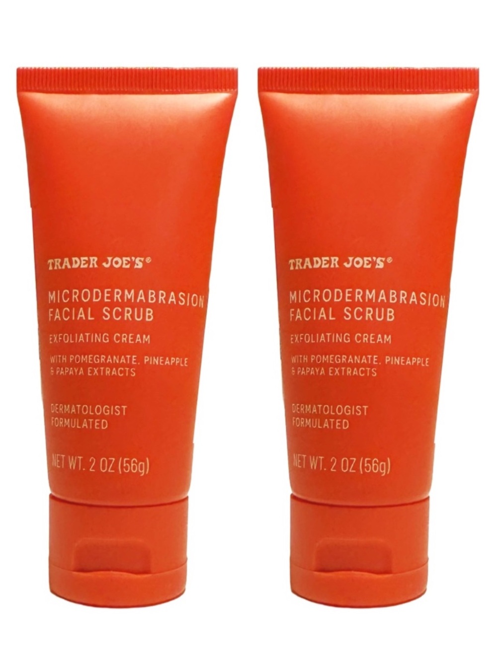 Trader Joe’s Microdermabrasion Facial Scrub Exfoliating Cream Cleanser 2PK NEW